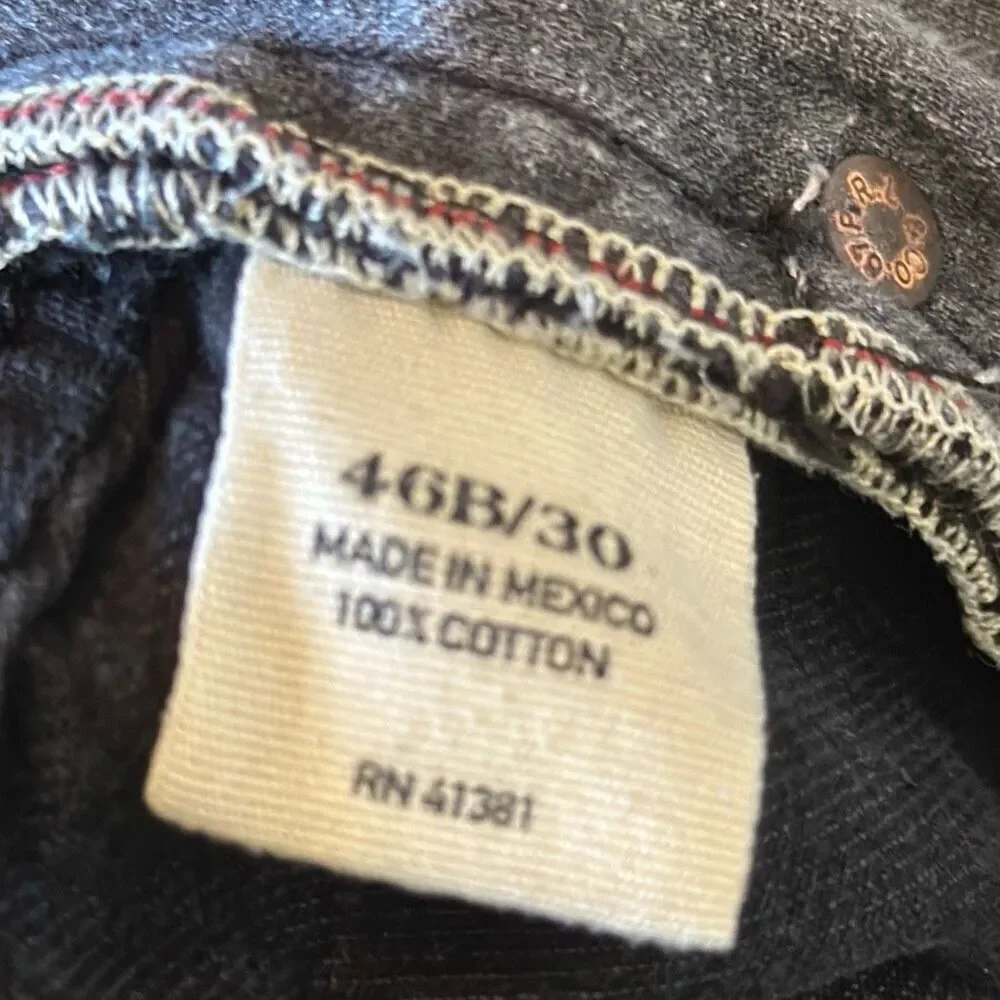 Polo Ralph Lauren Mens Classic‎ 867 Black Jeans size 46B/30 100% Cotton